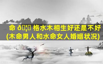 命 🦍 格水木相生好还是不好(木命男人和水命女人婚姻状况)